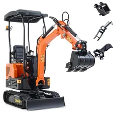 PREENEX Mini Excavator 1 Ton Digger 13.5hp Gas Tracked Crawler B&S EPA Engine