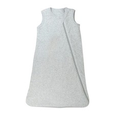 Organic Cotton Matelasse Wearable Blanket, Light Gray Heather, Large