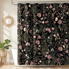 Vintage Floral Shower Curtain Boho Farmhouse Flowers Botanical Shower Curtain...