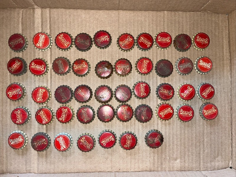 Vintage Braser Soda Bottle Caps Lot Of 47