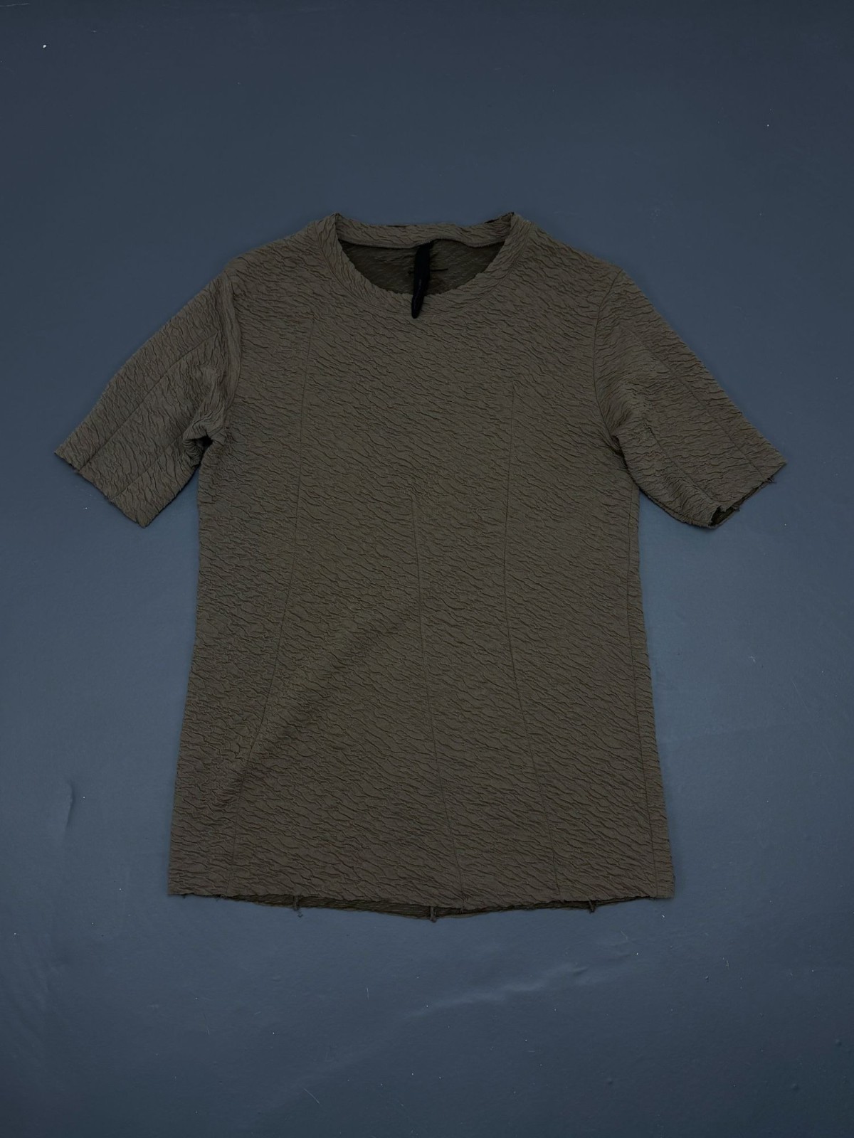 T shirt First Aid To The Injured L marrone stile Rick Owens avanguardia Giappone