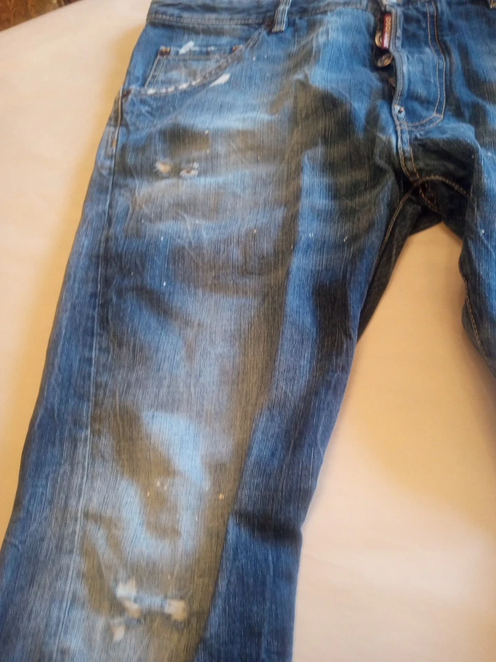 Jeans DSQUARED2 para hombre 48 azul clásico Kenny Jean desgastado 34/30 Foto 4 de 4