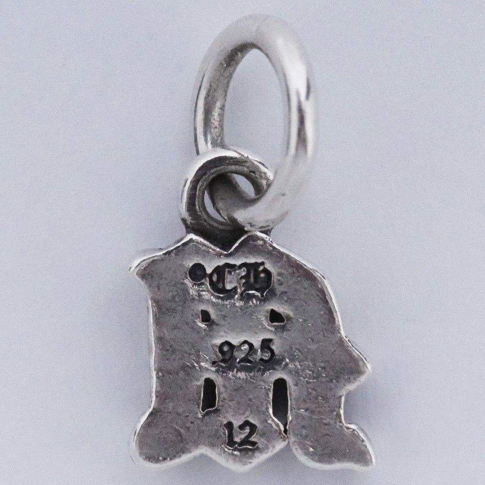 CHROME HEARTS Alphabet Initial M Stack Charm Silver Pendant