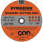 Dymaxion Cutting Disc Masonry 230mm x 3mm x 22mm Bore - Pack of 5