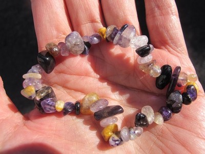 Blue John Stein Fluorit Kristall Armband Chips Castleton Derbyshire Treak Cliff