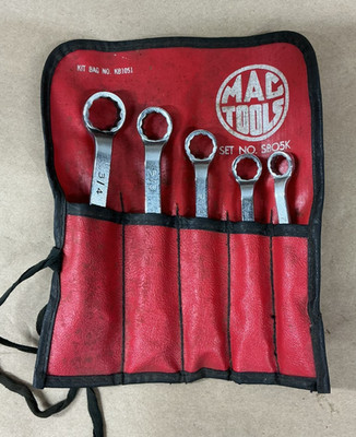 Mac Tools 5 Piece SAE Flare Nut Wrench Set No. SBO5K Kit Bag No. KB1051