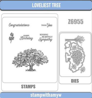 LOVELIEST TREE Cutting Dies and  Stamps Scrapbook DIY Greeting Card Handmade