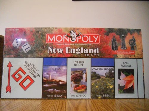 NEW & SEALED VTG Monopoly Board Game New England Edition Hasbro East Coast 2001