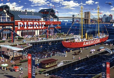 1000 Piece Jigsaw Puzzle Alexander Chen South Street Seaport Compact Piece (26x3