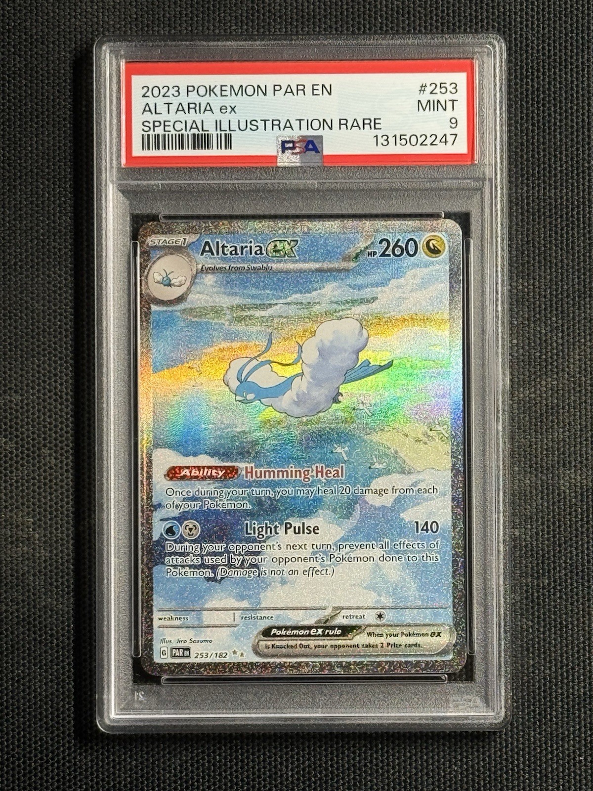 PSA 9 Altaria ex 253/182 SV04: Paradox Rift Holo SIR Pokemon Card