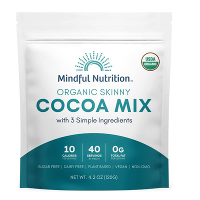 Organic Skinny Hot Cocoa Mix - 40 Servings - Sugar Free Hot Chocolate Mix Gluten