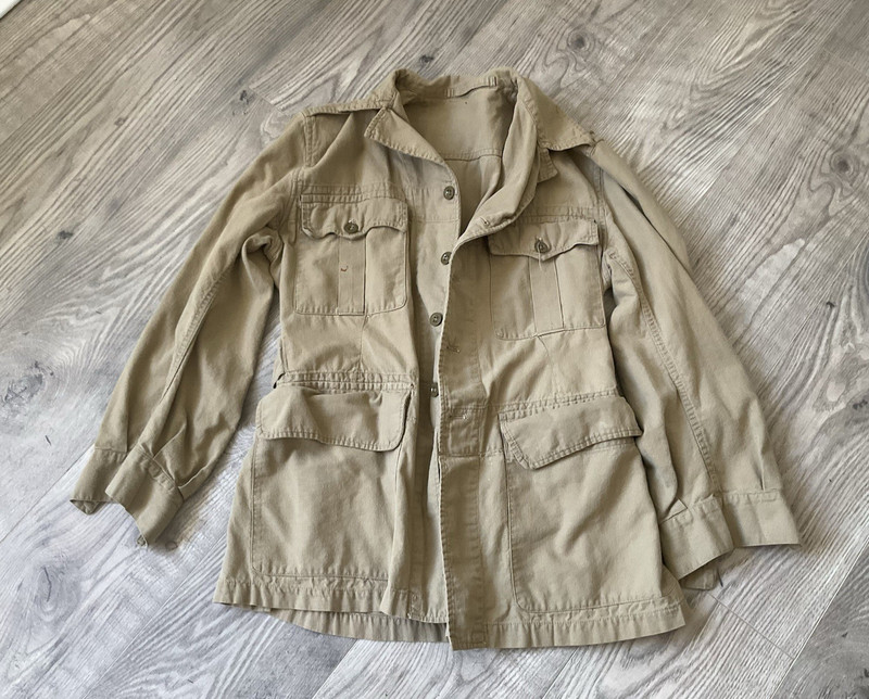 F. Fryer & Co Ltd 1950 Pattern Bush Khaki Militaria Jacket Size 7 CH 2717