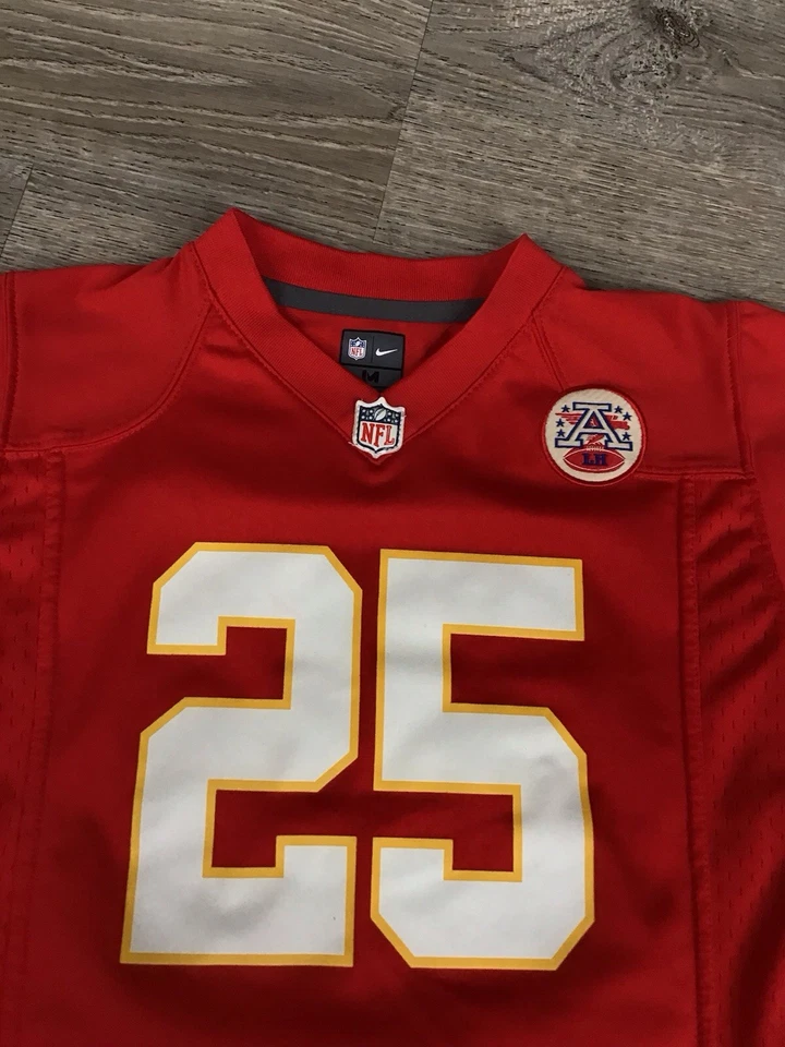 Футболка молодежная Kansas City Chiefs Jamaal Charles No25 NFL на поле средняя 5/6 M красная - Изображение 3 из 4