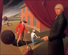 1939 Parson Weem's Fable by Grant Wood (1939) Home Decor PRINT
