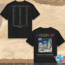 Official Coldplay 2025 Music Of The Spheres World Tour T-shirt