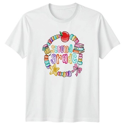 T-Shirt Second Grade Education School Graphic Tee Unisex
