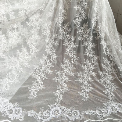 beaded wedding fabric