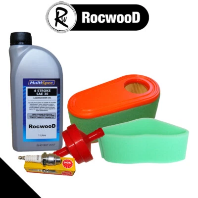 ROCWOOD Service Kit Fits Briggs & Stratton 7.5HP 8HP 8.5HP 795066, NGK Plug, 297298