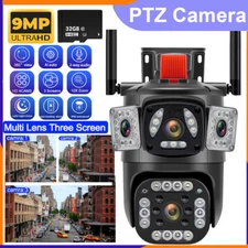 Security WiFi Camera Wireless Outdoor Night Vision Alarm PTZ 32GB Surveillance