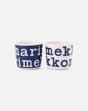 Marimekko Logo Coffee Cup Set w/o Handle White x DBlue JP LTD Version Original