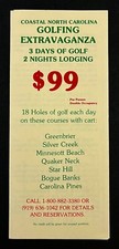 1980s Coastal NC Golfing Tour Package Emeraude Corp Golf Vintage Travel Brochure