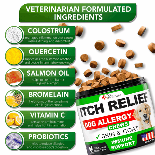 Dog Allergy Chews Itch Relief for Dogs Dog Allergy Relief Anti Itch for - Picture 3 of 7