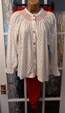 Ladies Pyjamas Red & White Soft Size 12