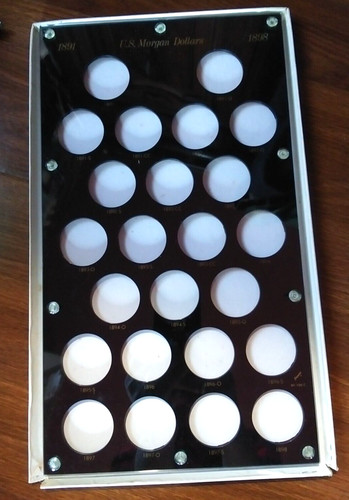CAPITAL PLASTICS Morgan Dollar Acrylic Holder 1891- 1898 #BV-100-C