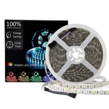 RGBW LED Strip Light RGB+Warm White Waterproof Adhesive Tape Light for Room 5M