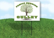 GULLEY FAMILY REUNION GR TREE 18 in x24 in Yard Sign Road Sign with Stand