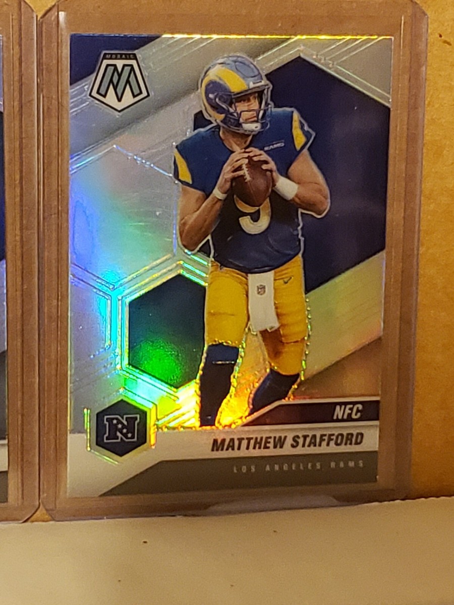 Matthew Stafford 2021 Mosaic Silver Prizm NFC Card Los Angeles