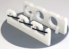 3 Fishing Rod Holder Vertical Console Boat Wall Rack Bungee