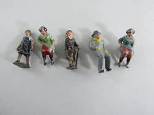 Vintage Johilco John Hill & co. Lead Figures Lot Of 5 Model Railroad
