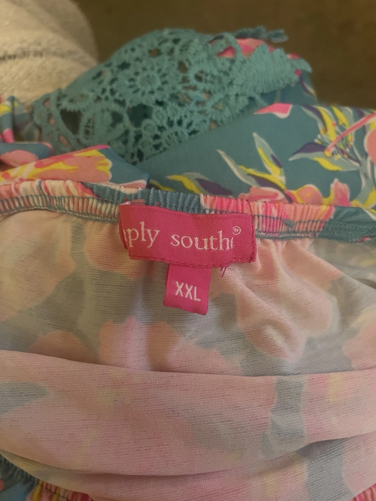 PALM ANGELS Abito Simply Southern Swing manica angelo pom bordi ricamati TG XXL NUOVO CON ETICHETTE