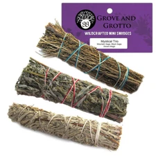 Mystical Herb Bundle Trio 4" Mountain Sage, Black Sage, Desert Magic Sampler
