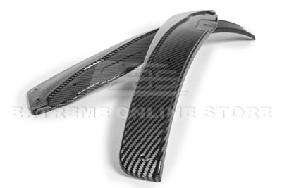 For 05-13 Corvette C6 | ZR1 Style HYDRO CARBON FIBER Side Skirts' Mud Flaps Pair