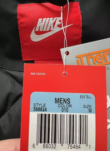 New Nike Men's Basketball Pivot Full Zip Jacket Black 588824 010 M $200 RARE ! - 第 6/9 張圖片