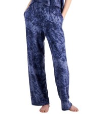 Jenni Pajama Pants Women XXL Blue Tie Dye High Rise Wide Leg Lounge Comfy Travel