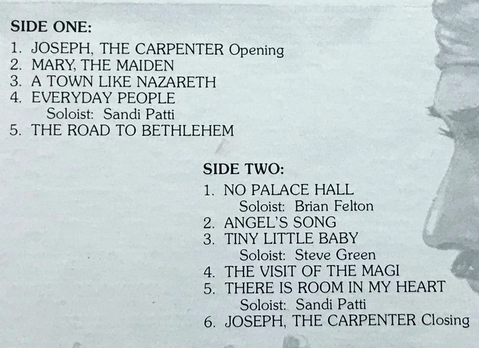JOE E. PARKS: SANDI PATTI: Joseph the Carpenter (Vinyl LP Record Sealed) - Image 2 of 4