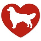 Golden Retriever Heart Car Vinyl Sticker - SELECT SIZE