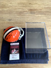 Mike McCormack HOF 84 Autographed Authentic Browns Mini Helmet JSA COA & Case — photo 5