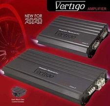 Vertigo Series VA4-1800D, 1,800-Watt 4 Channel Car Stereo Amplifier, 4-Ch Class