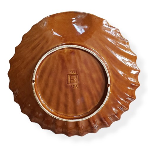 Vintage Mt Clemens Pottery Clamshell Shaped Large Platter / Console Bowl MCP 901 - Picture 8 of 11