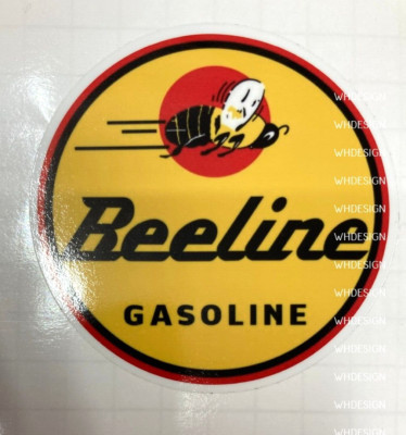 Beeline Gasoline  Vintage style sticker  Classic car. Bike. Tool box.