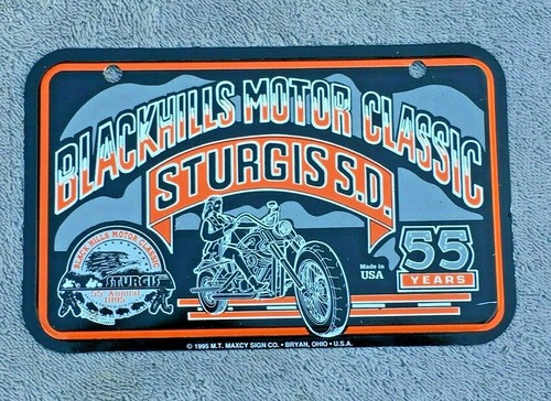 Sturgis S.D. License plate Tag 1995 Metal Black Hills Motor Classic 55th Annual - Picture 5 of 5