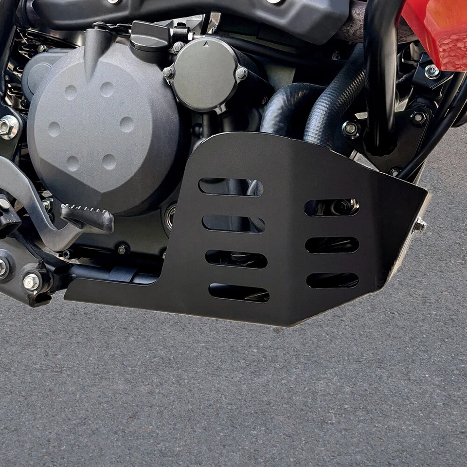 Protector de placa de deslizamiento de aluminio negro apto para Kawasaki KLR650 1987-2018 Foto 4 de 4