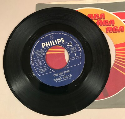 5000 Volts 45 Record I m On Fire/Still On Fire. VG++