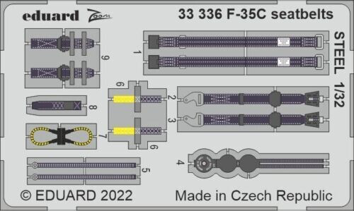 Eduard FotoäTzteile F-35C Seatbelts Steel For Trumpeter Kit 1:32 Art 33336-image