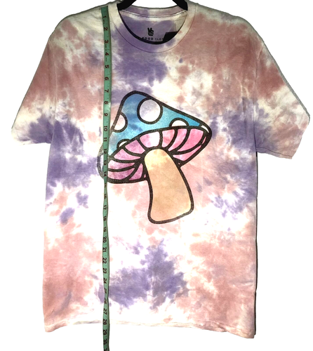Tie Dye Mushroom Graphic Multicolor Tee T Shirt Size S Junk Food 100% Cotton - Picture 3 of 8