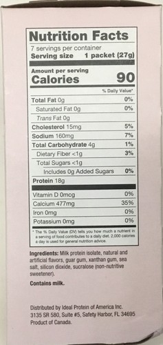 Ideal Protein Vanilla Pudding Mix - 7 packets - Picture 3 of 3